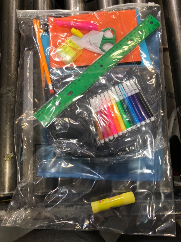 Photo 1 of  17'' Backpack School Supply Bundle Kits Back to School Essentials  School Supply Kits Ready School for Elementary, Middle, and High School Students Charity Donate