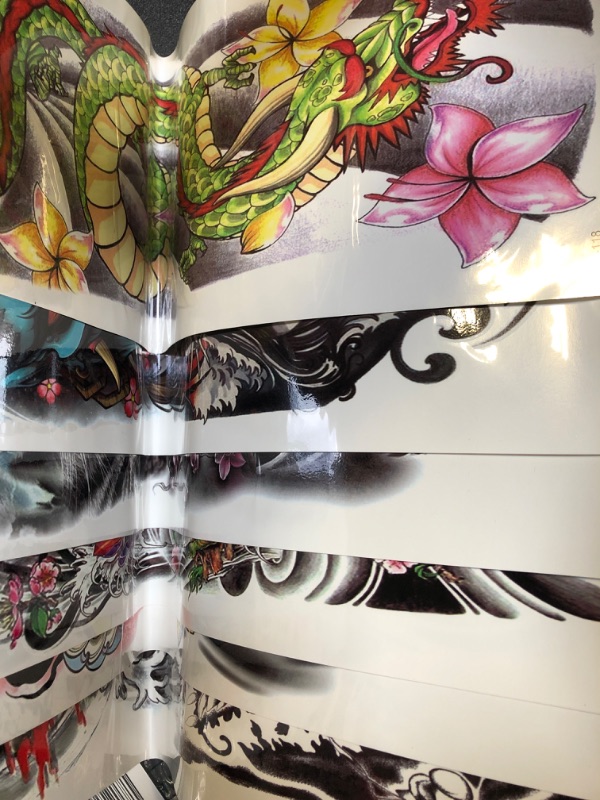 Photo 1 of 6Pcs Temporary Tattoo Sheets Assorted Designs 