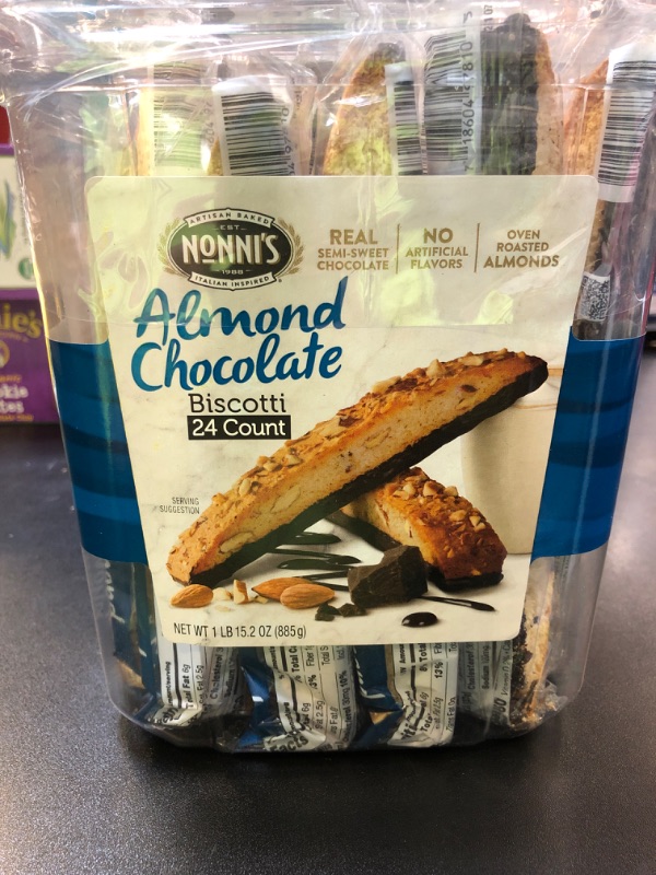 Photo 2 of Nonni's Almond Chocolate Biscotti, 1.3 Ounce (24 Count) Milk Chocolate 