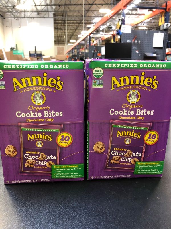 Photo 2 of Annie's Organic Chocolate Chip Cookie Bites 2PK EXP. 10/13/2024