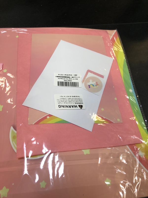 Photo 1 of 13" Large Pink Gift Bag Set with Greeting Card and Tissue Papers (BABY Design) for Girls’, Boys' or Kids' Birthday Party, Baby Shower, Women's Birthday Parties, 13”x5.2”x10.2”, 1 Pcs.