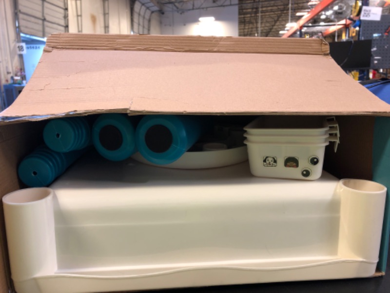 Photo 1 of SWATOW Kids Activity Table, 6-in-1 Play Table Chair Set - Adjustable Height, Storage Box, 105pcs Marble Run Building Blocks, Water and Sand Table Sensory Table Playset Toy Gift for Toddlers