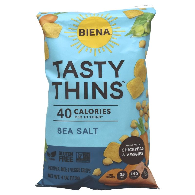 Photo 1 of Biena Tasty Thins Gluten Free Sea Salt 4 Oz ( 4 PACK )  EXP. 10/18/2024