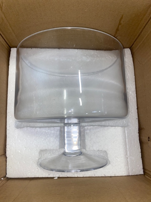 Photo 1 of Glass Trifle Bowl - 9" Food-Safe Crystal Serving Bowl for Dessert, Fruit, Salad - Elegant European Mouth-Blown Lead-Free Crystal
