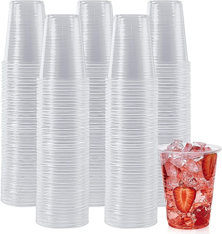 Photo 1 of Lilymicky 500 Pack 7 oz Clear Plastic Cups, Disposable Drinking Cups, Plastic Party Cups for Birthday Parties, Picnics, Ceremonies, and any Events
