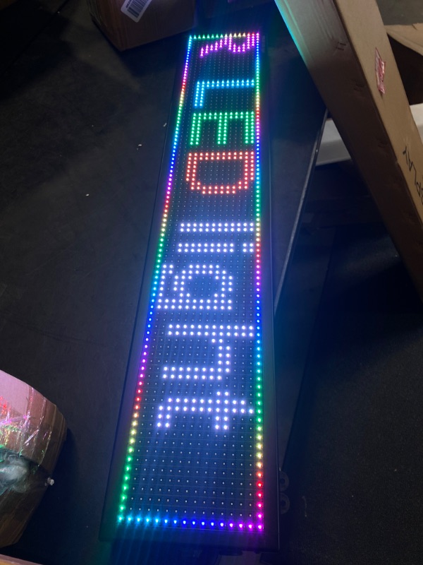 Photo 3 of LED display with WiFi+USB, P10 RGB color sign 40" x 8" with high resolution and new SMD technology. Perfect solution for advertising, programmable scrolling sign, message board
