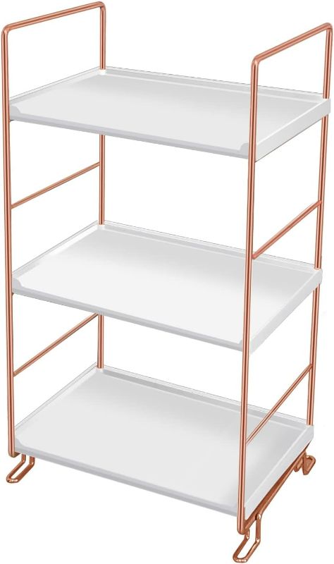Photo 1 of Eco Moda Bathroom Countertop Organizer 3-Tier Kitchen Counter Organization and Storage Spice Rack Stackable Holder for Makeup Skincare and Perfume, Rose Gold
