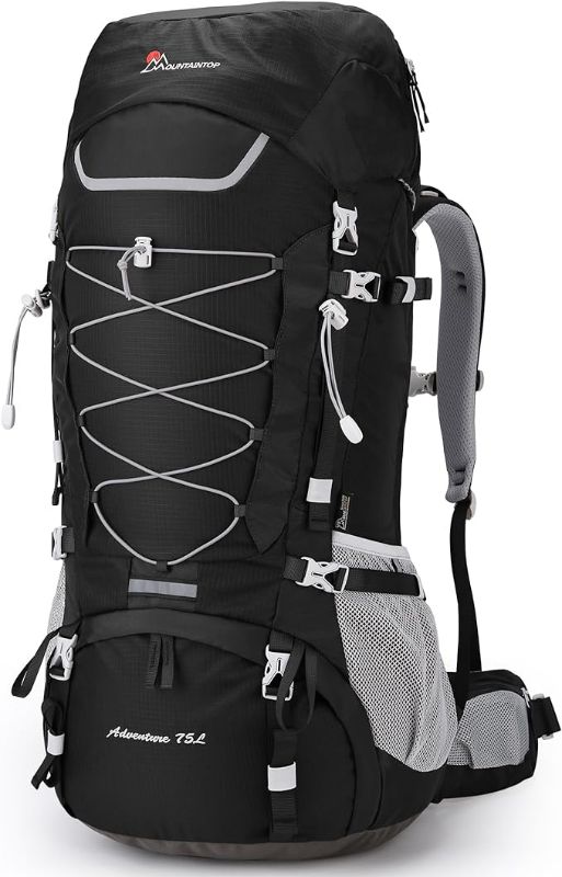 Photo 1 of MOUNTAINTOP 75L Internal Frame Backpack with Rain Cover Backpacking Camping Hiking Backpack for Men Women
