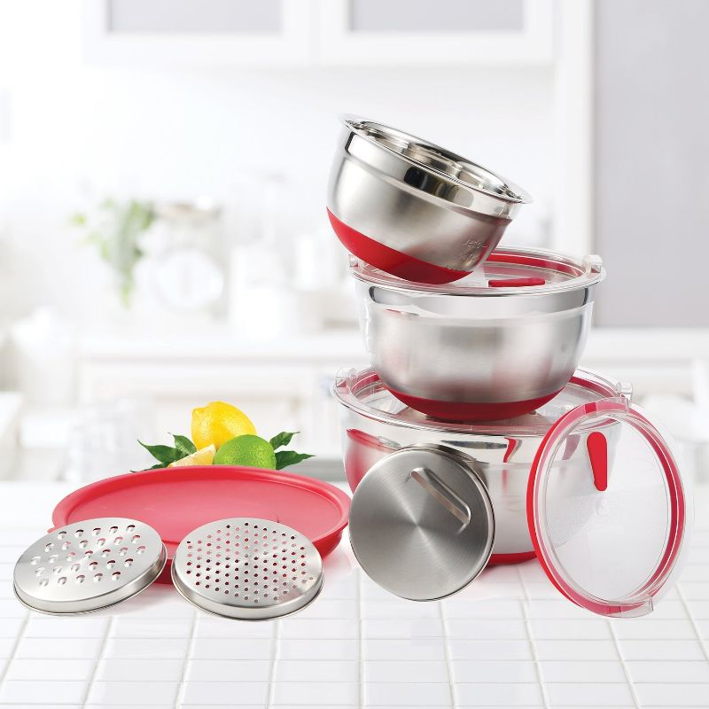 Photo 1 of 10 - Piece Stainless Steel Mixing Bowl Set
