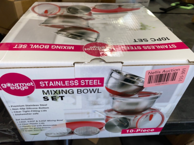 Photo 3 of 10 - Piece Stainless Steel Mixing Bowl Set
