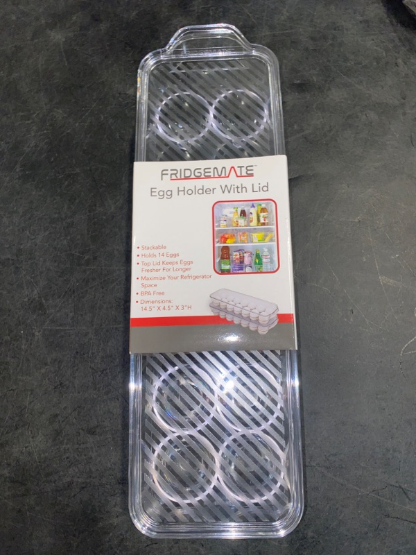 Photo 3 of Frigidaire Grid Eggs Tray Thicken Plastic Transparent Storage Boxes Container Egg Holder for Refrigerator (Color : Transparent, Size : 32 * 11.5 * 8cm) (Transparent 32 * 11.5 * 8cm)
