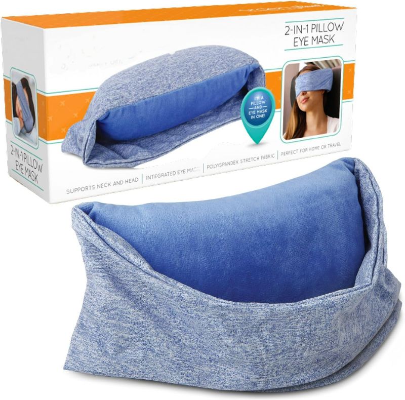 Photo 1 of 2-In-1 Travel Pillow Eye Mask Mini Pillow For Travel Airplane Essentials For Kids, Pillow For Airplane Travel For Adults, Sleep Mask With Airplane Pillow. Mini Travel Pillow Tiny Pillow Eye Mask Sleep
