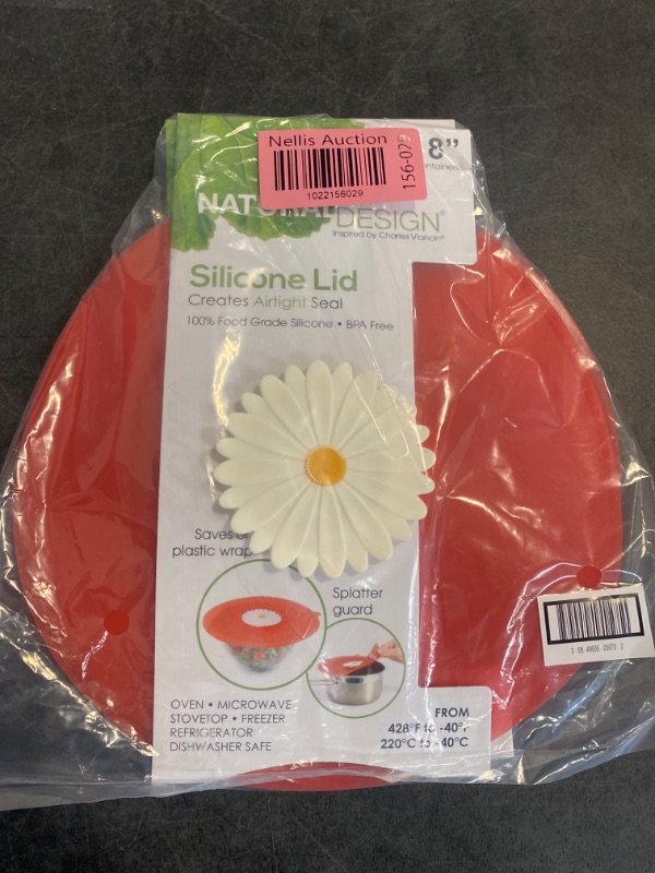 Photo 1 of Charles Viancin 8" Silicone Lid Splatter Screen, Red