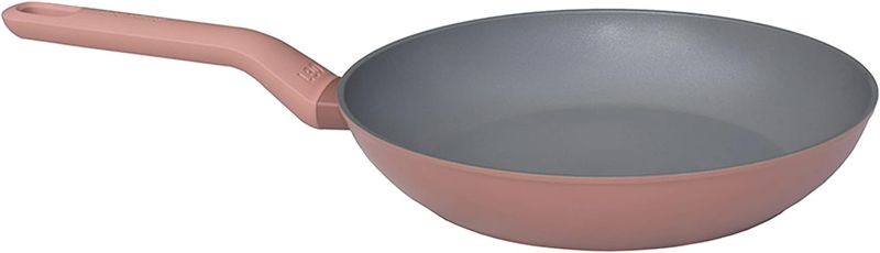 Photo 1 of Berghoff LEO Non-stick Cast Aluminum Frying Pan 10" Ferno-Green, PFOA Free Coating Soft-touch Stay-cool Handle Induction Cooktop Fast Heating, Canyon Rose
