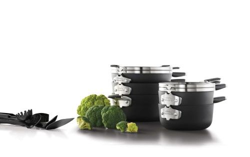 Photo 1 of  Calphalon Space-Saving Hard Anodized Nonstick Pots and Pans 14-Piece Cookware and Utensil Set
