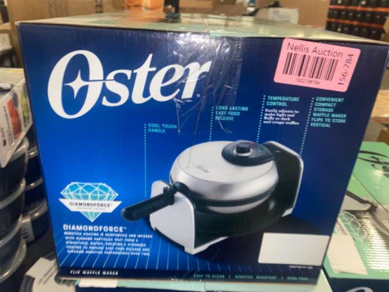 Photo 3 of Oster DiamondForce Nonstick Flip Waffle Maker - Silver