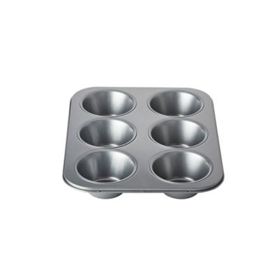Photo 1 of Giant Muffin Pan Cup: 3¾ in x 1¾ in (9.5 cm x 4.4 cm) EXCLUSIVE nonstick surface ensures easy cleanup. Metal tools are sate to use.