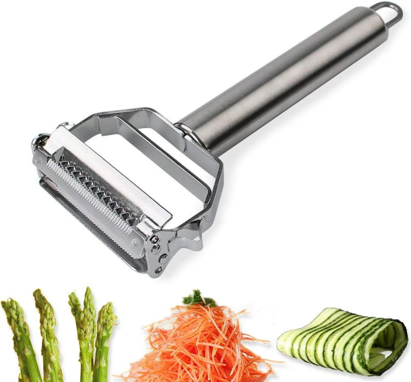 Photo 1 of Stainless Steel Vegetable Peeler, Double-Sided Blade Vegetable Julienne Cutter and Fruit Slicer, Dual Blade Multifunction Potato Peeler

