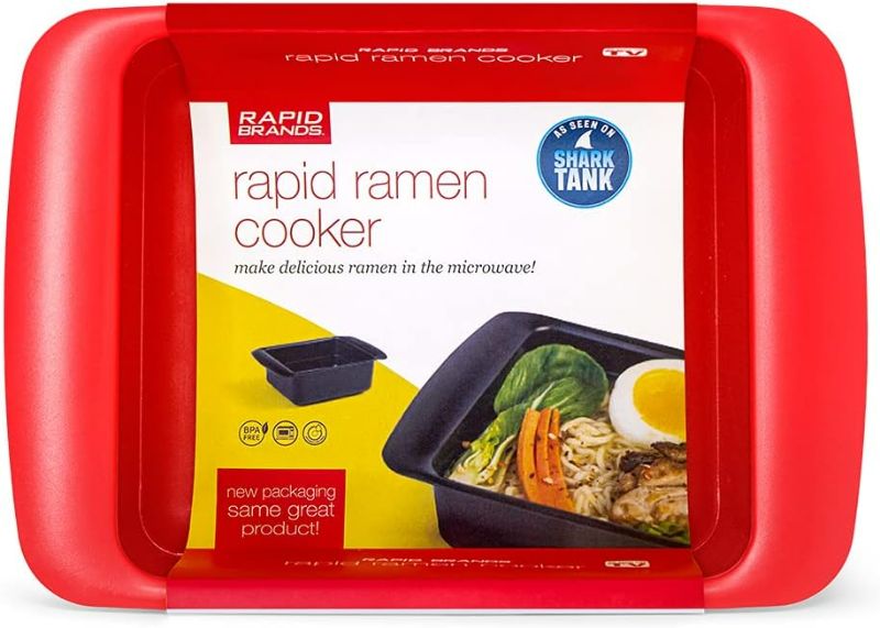 Photo 1 of Rapid Ramen Cooker - Microwave Polypropylene Ramen in 3 Minutes - BPA Free and Dishwasher Safe - Black Mystery (Red or Black) 2-Pack
