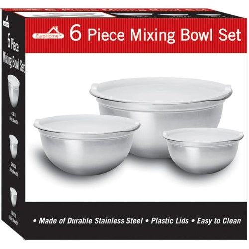 Photo 1 of  Stainless Steel Mixing Bowl Set - 6 Piece