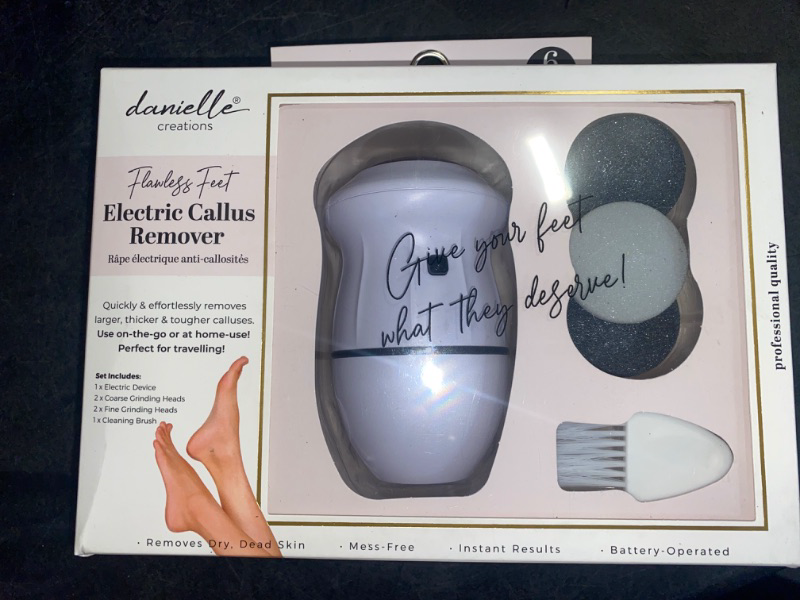 Photo 2 of Danielle Creations Flawless Feet Electric Callus Remover - 6-Piece Set