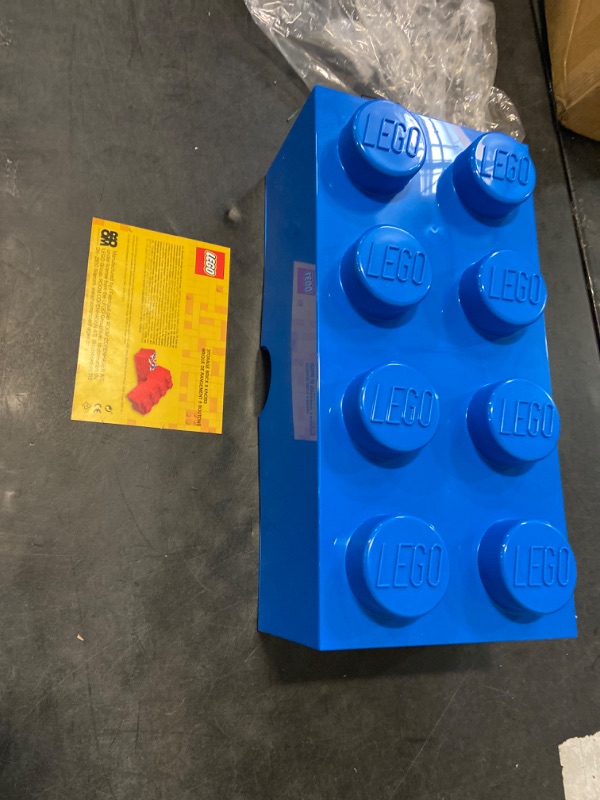 Photo 2 of Room Copenhagen Lego Storage Box Brick 8, Large, Bright Blue (40040631)