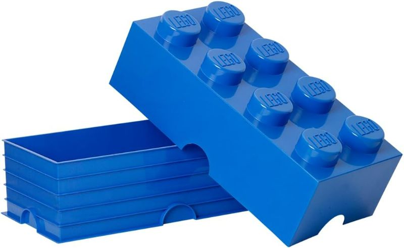 Photo 1 of Room Copenhagen Lego Storage Box Brick 8, Large, Bright Blue (40040631)