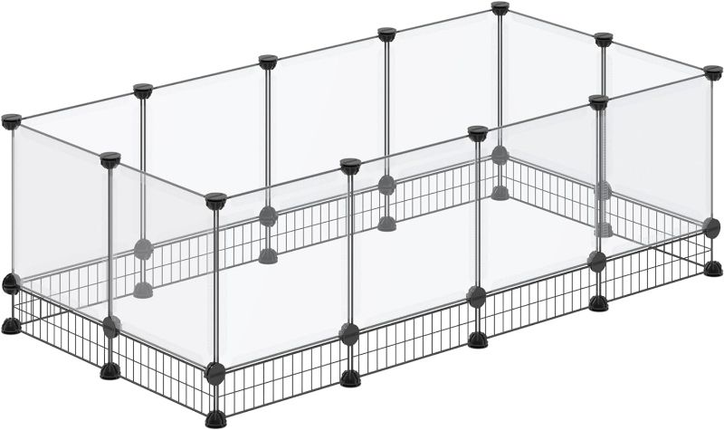 Photo 1 of Rabbit Playpen, Guinea Pig Cages, Hamster Cages, Iron Net Bottom Design for Small Animal, Bunny, Hedgehog, DIY, Expanded, Portable, Exercise Fence