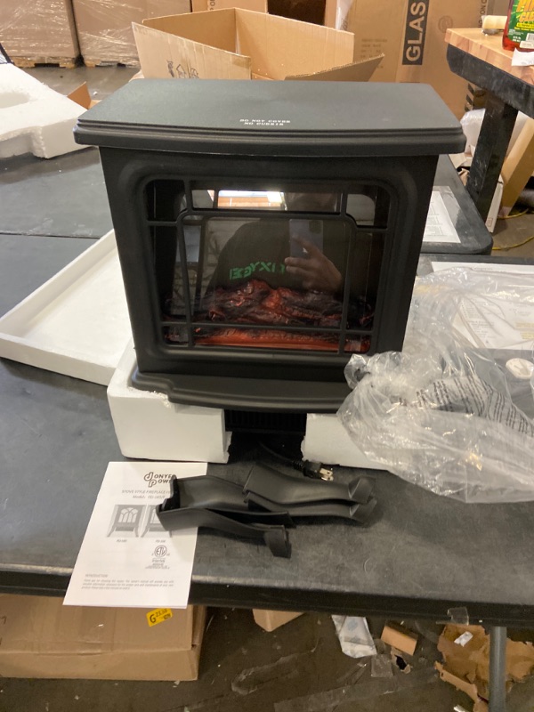 Photo 2 of DONYER POWER 23" Electric Stove Portable Heater, 1500W,LED Adjustable Flame Intensity Control, Black, Room Heater,Space Heater