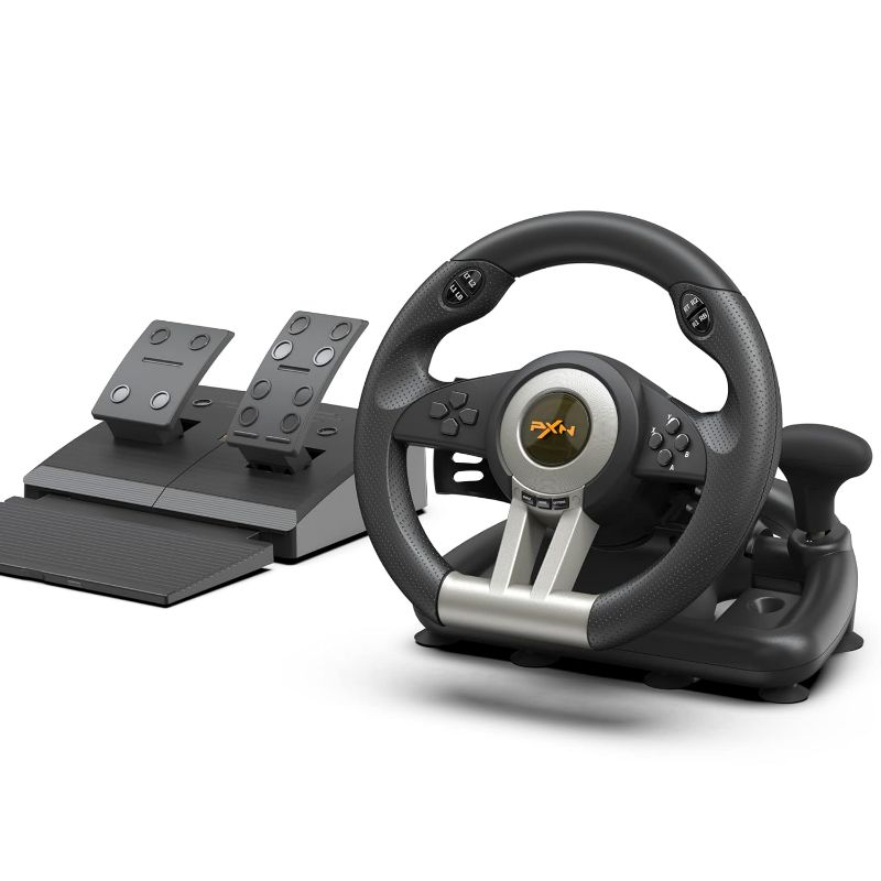 Photo 1 of PXN PC Racing Wheel, V3II 180 Degree Universal USB Car Sim Game Steering Wheel with Pedals for Xbox One, Xbox Series S/X PS3, PS4, Switch