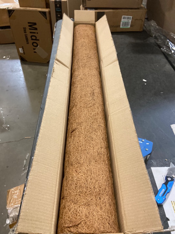 Photo 2 of Envelor Coco Coir Liner Roll Natural Liner for Planters Hanging Basket Liners Mulch Mat Microgreen Growing Trays Hydroponic Coconut Fiber Grow Mat Seed Sprouting Tray Planting Sheets - 4 x 4 Feet