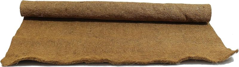 Photo 1 of Envelor Coco Coir Liner Roll Natural Liner for Planters Hanging Basket Liners Mulch Mat Microgreen Growing Trays Hydroponic Coconut Fiber Grow Mat Seed Sprouting Tray Planting Sheets - 4 x 4 Feet