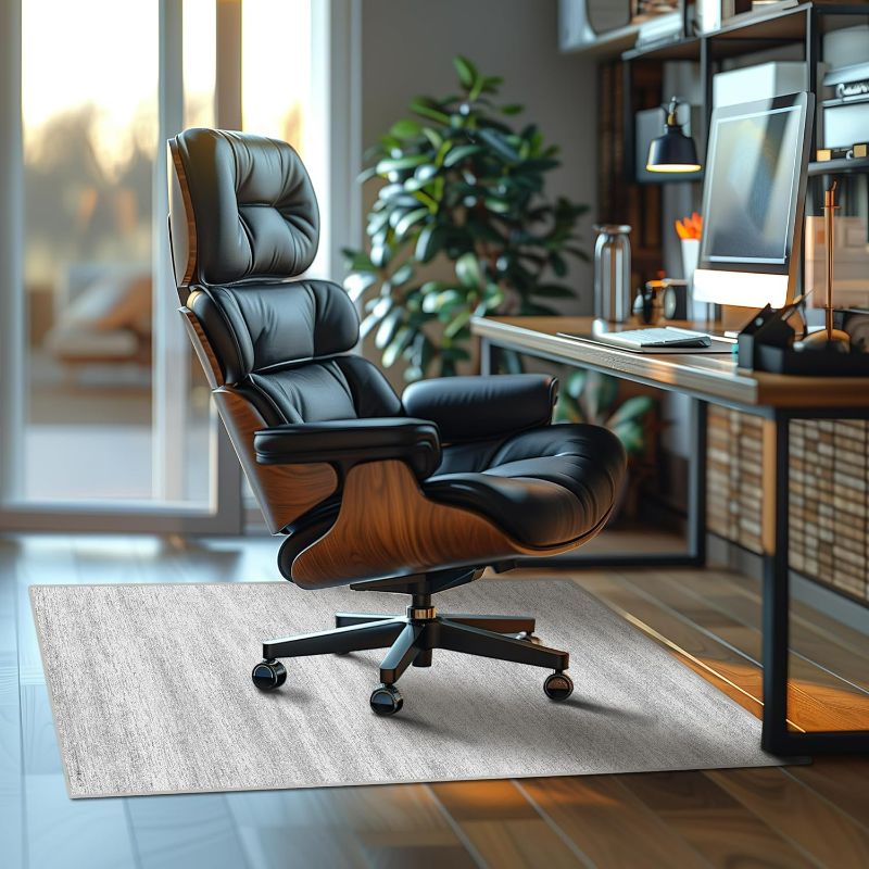 Photo 1 of Office Chair Mat for Carpet & Hardwood Floor, 2.62 lbs Anti-Slip Hi-Q Desk Chair Mat for Hardwood&Low-Carpeted Floors, Easy to Clean Desk Floor Mat for Office Chair on Hardwood Floors 48" x 36"