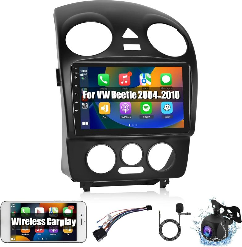 Photo 1 of Android Car Stere for Volkswagen Beetle 2004-2010 Support Wireless Carplay/Android Auto with 9 inch Touchscreen WiFi GPS Navigation BT USB FM/RDS Radio Receiver Backup Camera Steering Wheel Control