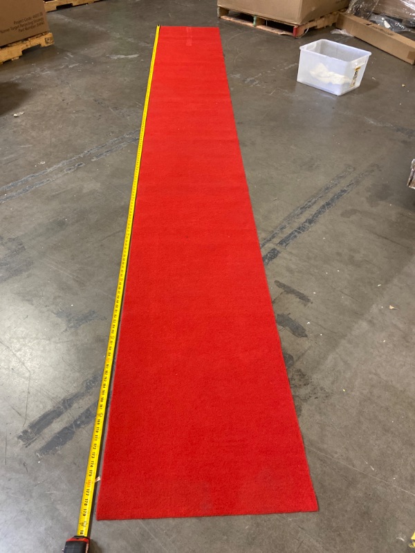 Photo 1 of  Red Carpet Runner for Events, 3x15 Feet Not Slip Red Aisle Runway Rug for Party Wedding & Special Events Decorations