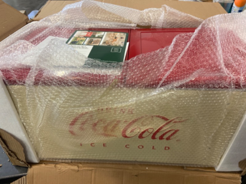 Photo 1 of Leigh Country CP 98131 80 QT Cream and Red Coca-Cola Rolling Cooler