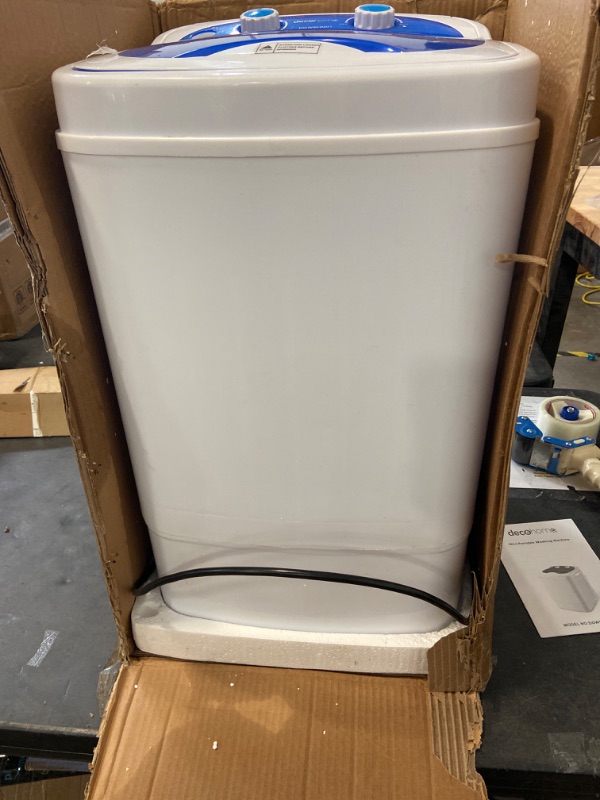 Photo 1 of Portable Washing Machine for Apartments, Dorms, and Tiny Homes with 8.8 lb Capacity, 250W Power, Wash and Low Agitation Spin Cycle, Includes Drainage Hose, ETL Certified