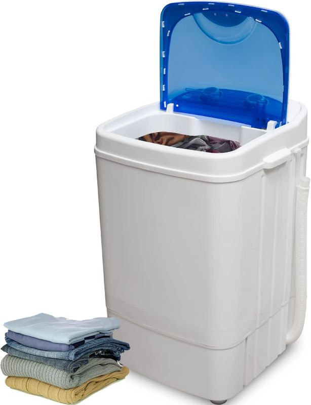Photo 1 of Portable Washing Machine for Apartments, Dorms, and Tiny Homes with 8.8 lb Capacity, 250W Power, Wash and Low Agitation Spin Cycle, Includes Drainage Hose, ETL Certified
