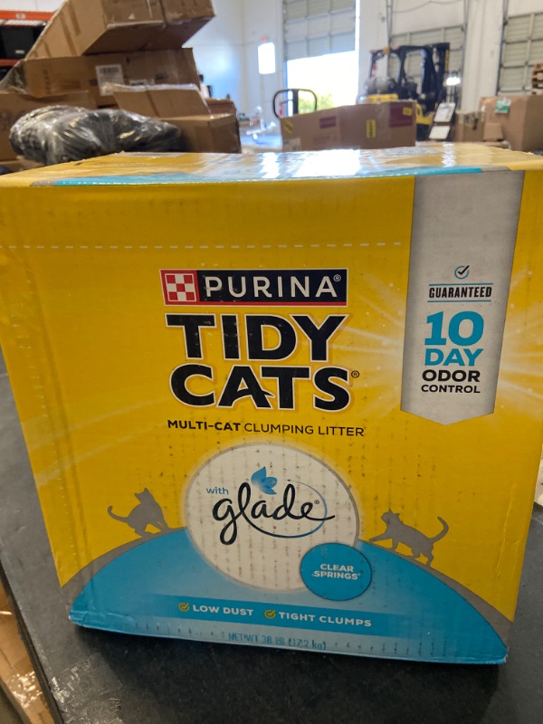 Photo 1 of Purina Tidy Cats Clumping Multi Cat Litter, Glade Clear Springs - 38 lb. Box