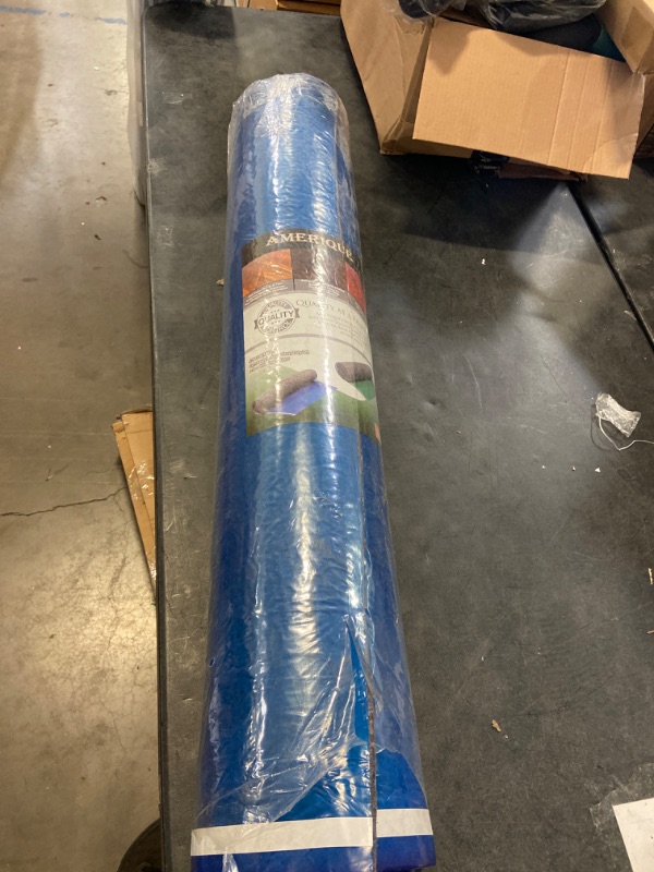 Photo 4 of AMERIQUE 100SQFT Royal Blue 5TH Generation Extreme Quiet Super Heavy Duty Felt 3-in-1 Underlayment Padding with Tape & Vapor Barrier, 3.2MM, 100 Square Feet