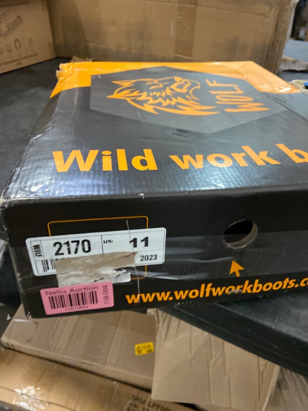 Photo 5 of WOLF Work Boot | 100% Waterproof Genuine Cowhide Mexican Leather | Slip & Oil Resistant | Insulated | Non-Slip Rubber | Dual Pullers | Construction Industrial | Compliant PPE