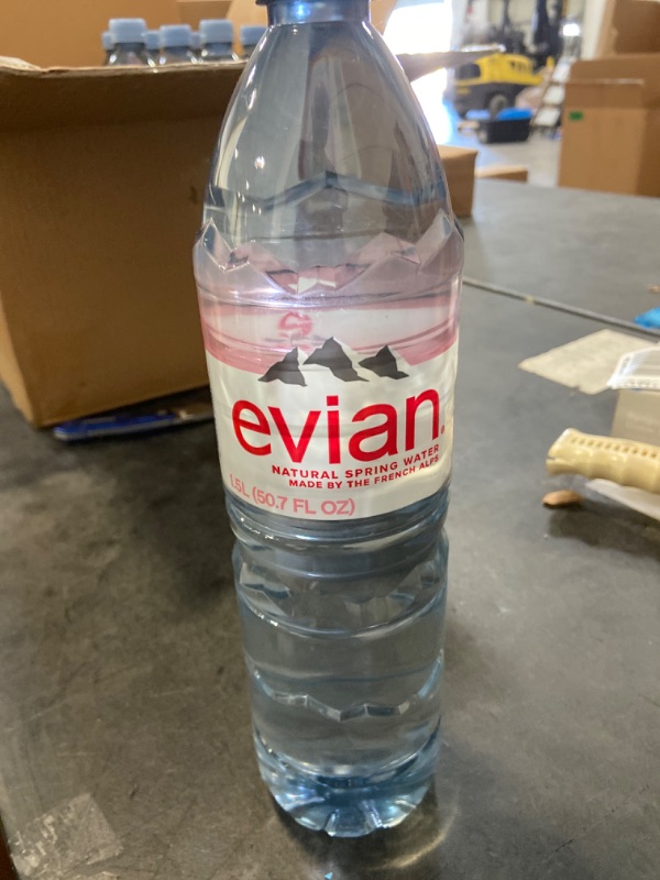 Photo 2 of evian Natural Spring Water 1.5 Liter / 50.7 oz Bottles - Pack of 10