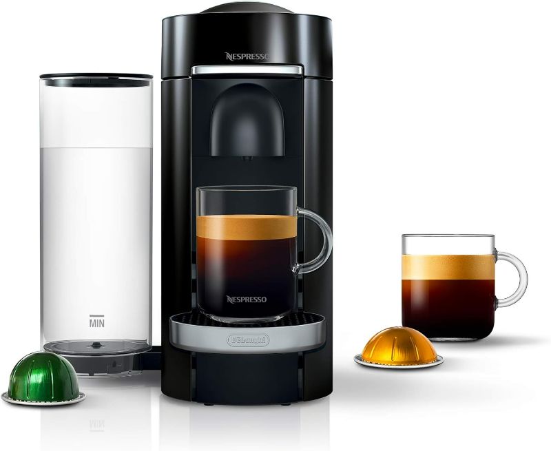 Photo 1 of Nespresso VertuoPlus Deluxe Coffee and Espresso Machine by De'Longhi, 60 ounces, Piano Black
