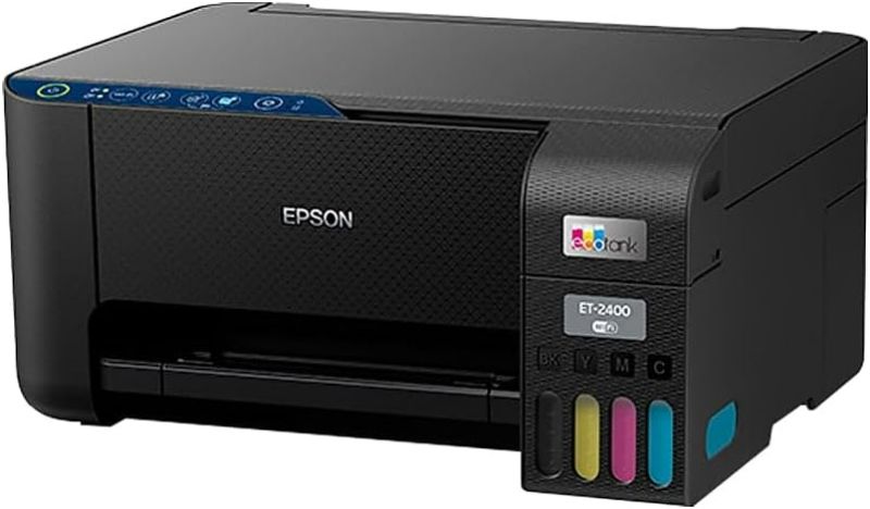 Photo 1 of Epson EcoTank ET-2400 Wireless Color All-in-One Cartridge-Free Supertank Printer with Scan and Copy – Easy, Everyday Home Printing, Black
