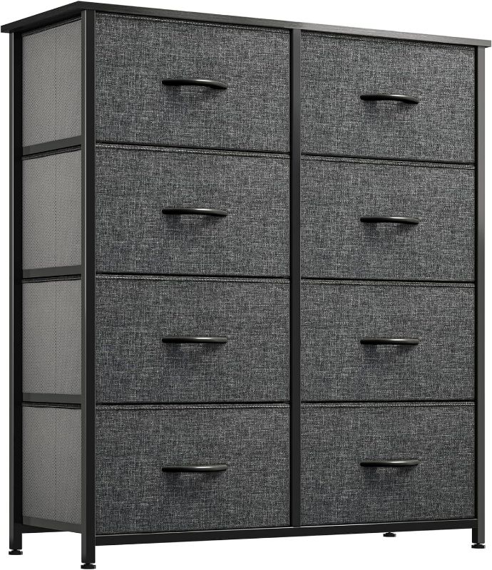Photo 1 of YITAHOME Dresser for Bedroom, Storage Tower with 8 Drawers, Fabric Dresser, Organizer Unit for Bedroom, Living Room & Closets - Sturdy Steel Frame, Easy Pull Fabric Bins & Wooden Top