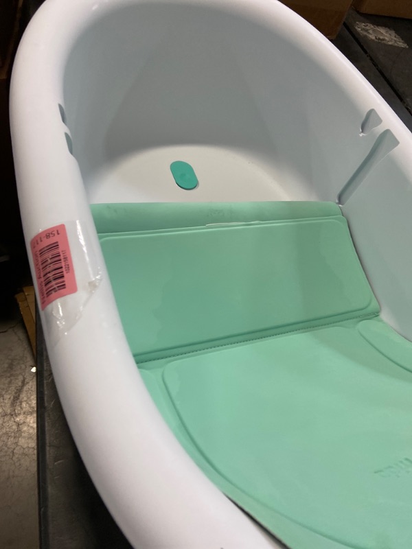 Photo 3 of Frida Baby 4-in-1 Grow-with-Me Baby Bathtub, Baby Tub for Newborns to Toddler with Removable Bath Seat & Backrest for Bath Support in Tub

