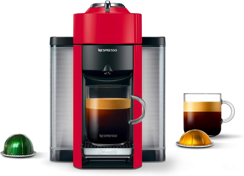 Photo 1 of Nespresso Vertuo Coffee and Espresso Machine by De'Longhi with Milk Frother,1100 ml, Shiny Red
