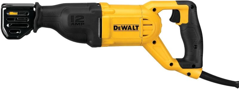 Photo 1 of DEWALT Reciprocating Saw, 12 Amp, 2,900 RPM, 4-Position Blade Clamp, Variable Speed Trigger, Corded (DWE305)
