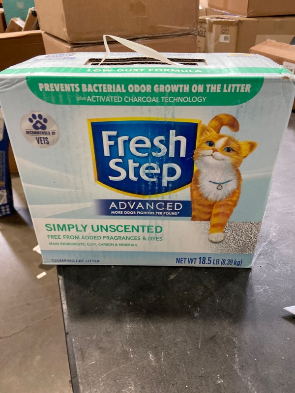 Photo 2 of Fresh Step Advanced Simply Unscented Clumping Cat Litter, Recommended by Vets 18.5 lb New! Advanced Unscented