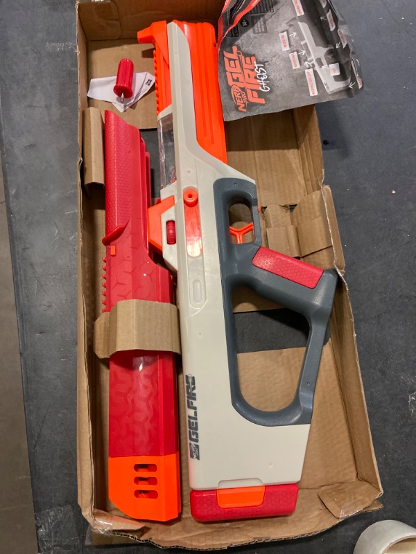 Photo 2 of Nerf Pro Gelfire Ghost Bolt Action Blaster, Removable Boost Barrel, 5000 Gel Rounds, 100 Round Integrated Hopper, Eyewear, Ages 14 & Up
